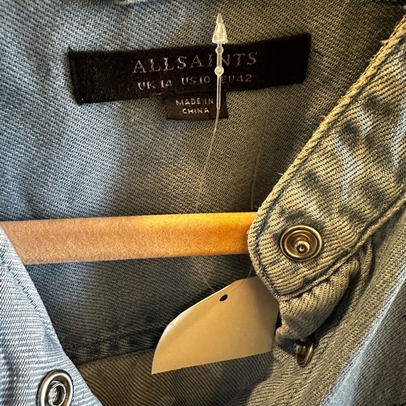 ALL SAINTS DENIM MIDI SHIRT DRESS - Picture 5 of 13